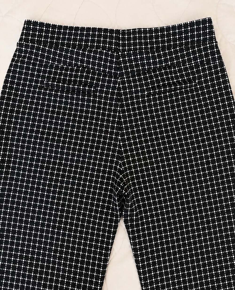 Polished & Poised Petite XL Black White Geometric Pull-On Career Pants Stretch - Picture 6 of 9